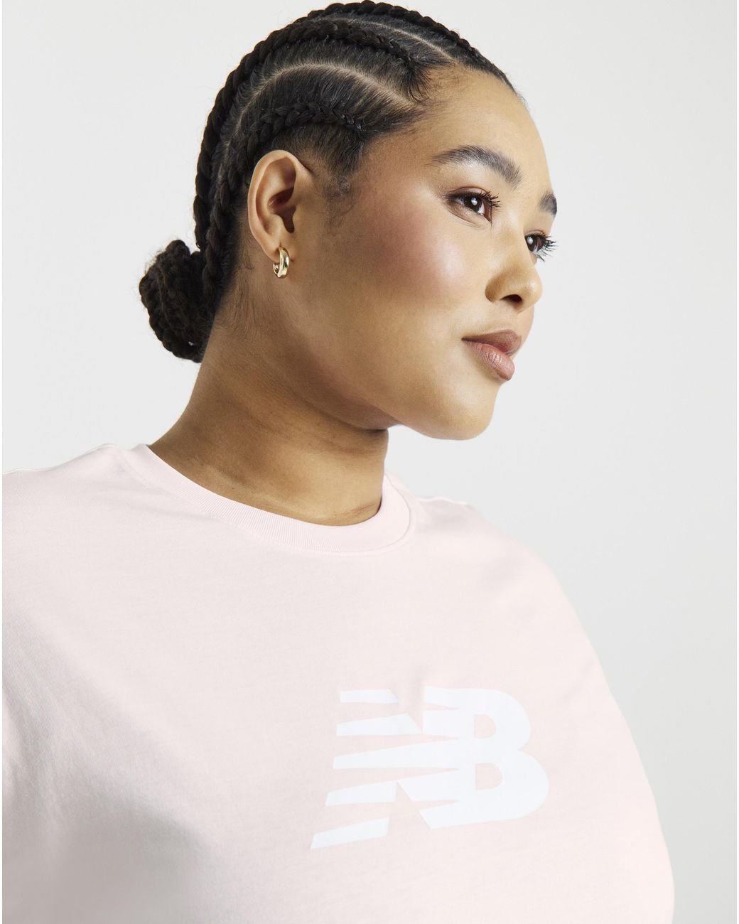 New Balance White Relaxed Logo T-Shirt