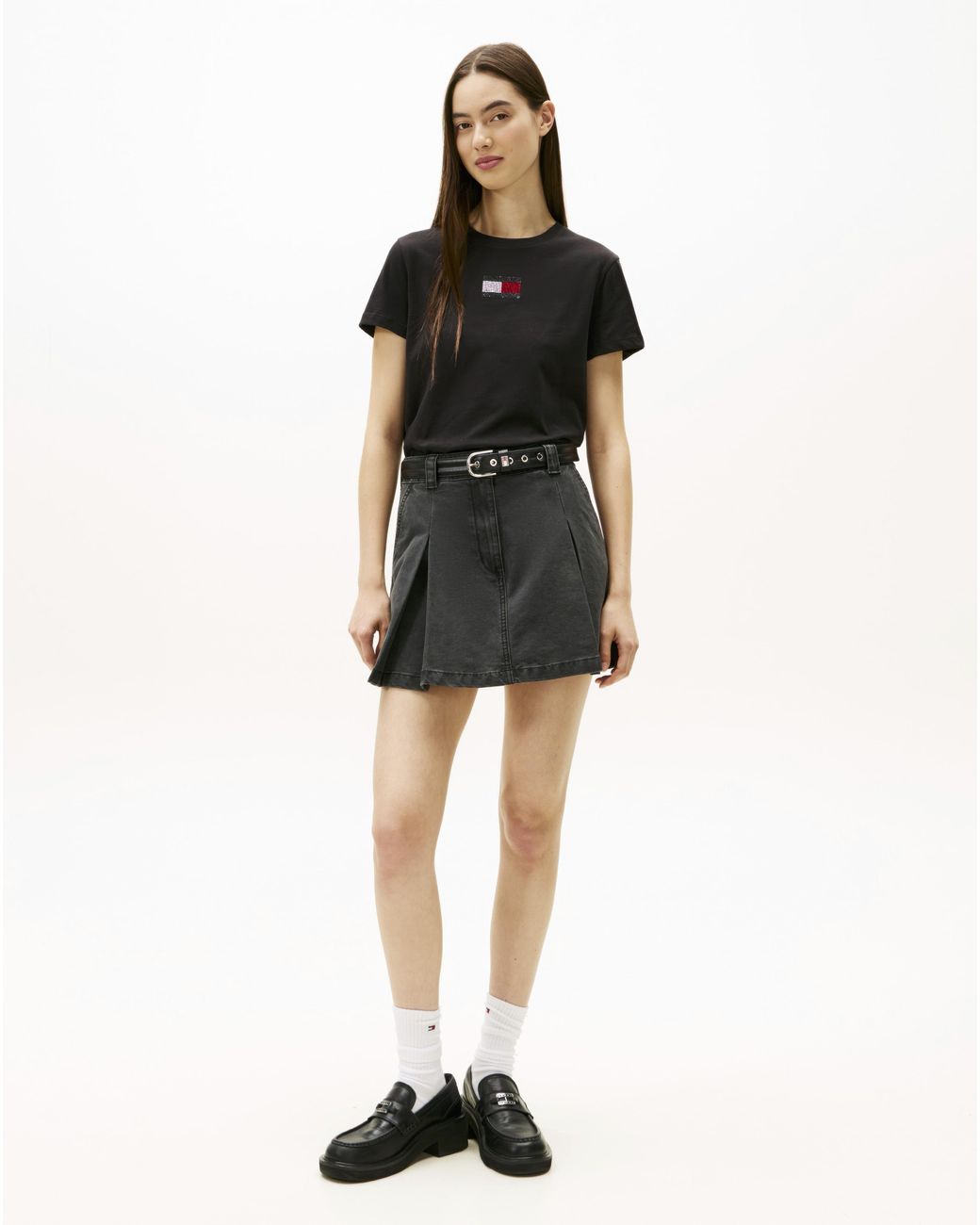 Tommy Hilfiger Black Embellished Flag T-Shirt