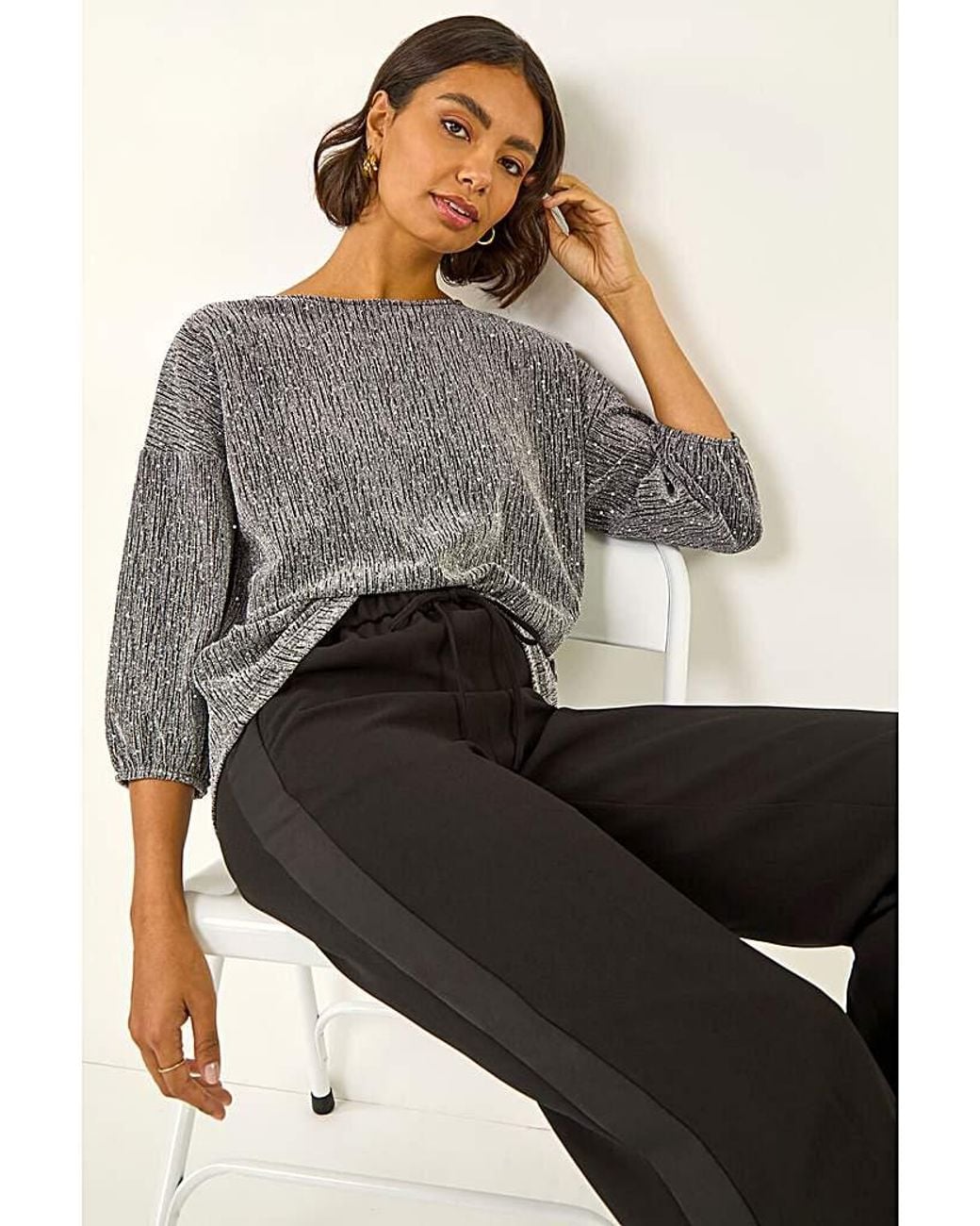 Roman Gray Roman Textured Brillo Top