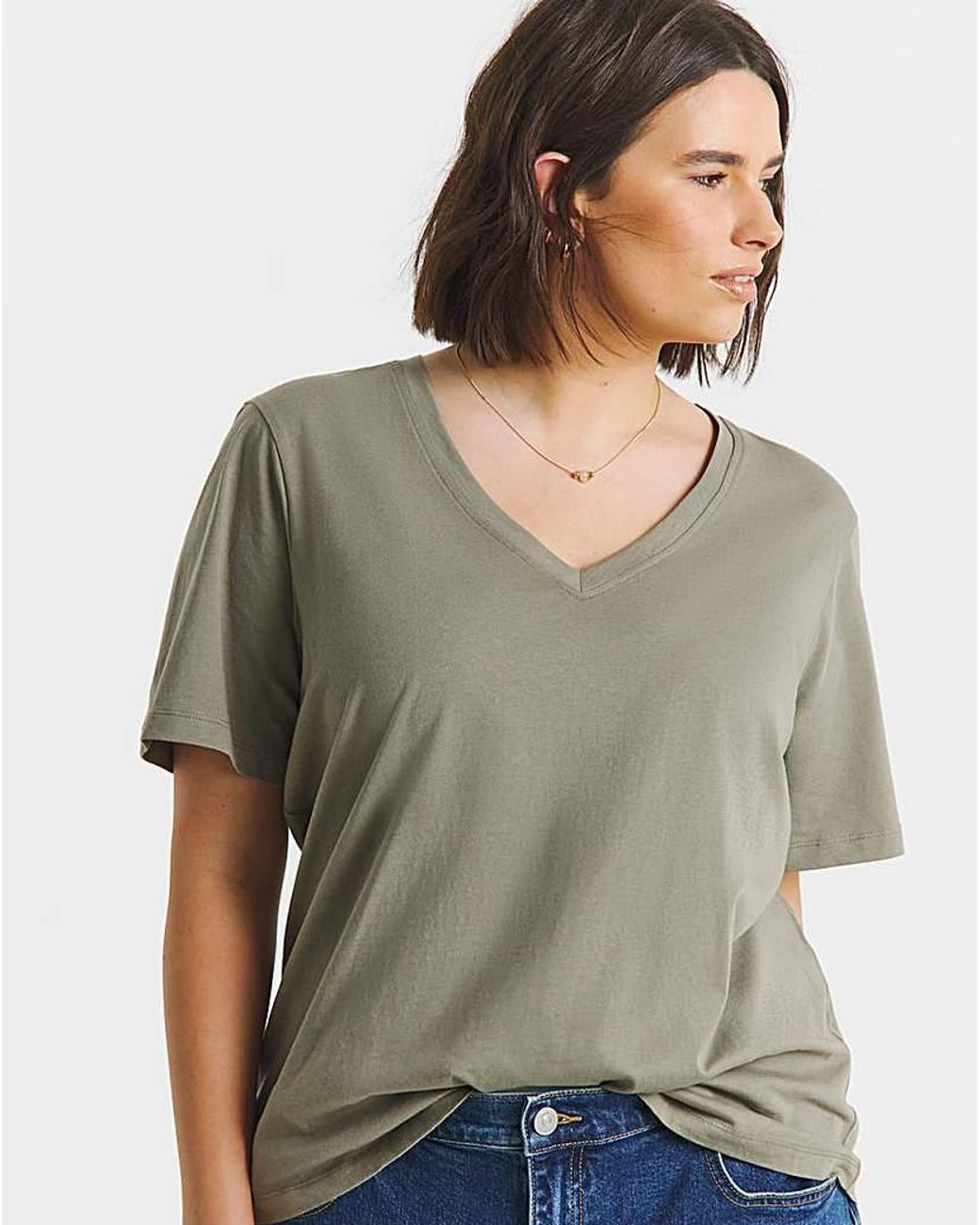 Simply Be Multicolor 2 Pack V Neck T-Shirts