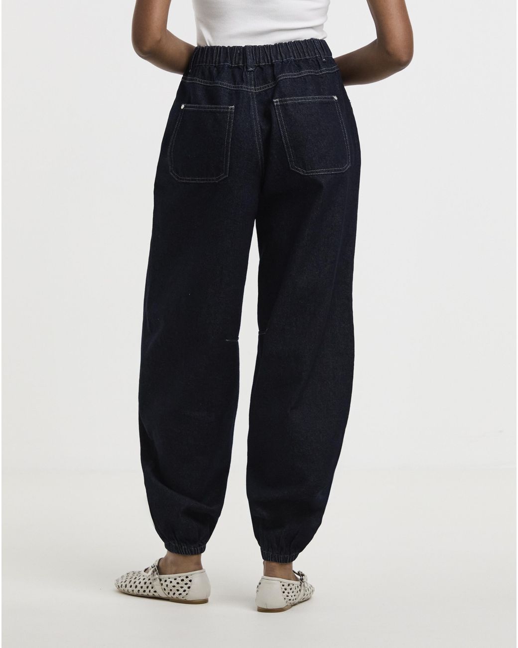 Simply Be Blue Cuffed Hem Denim Jeans