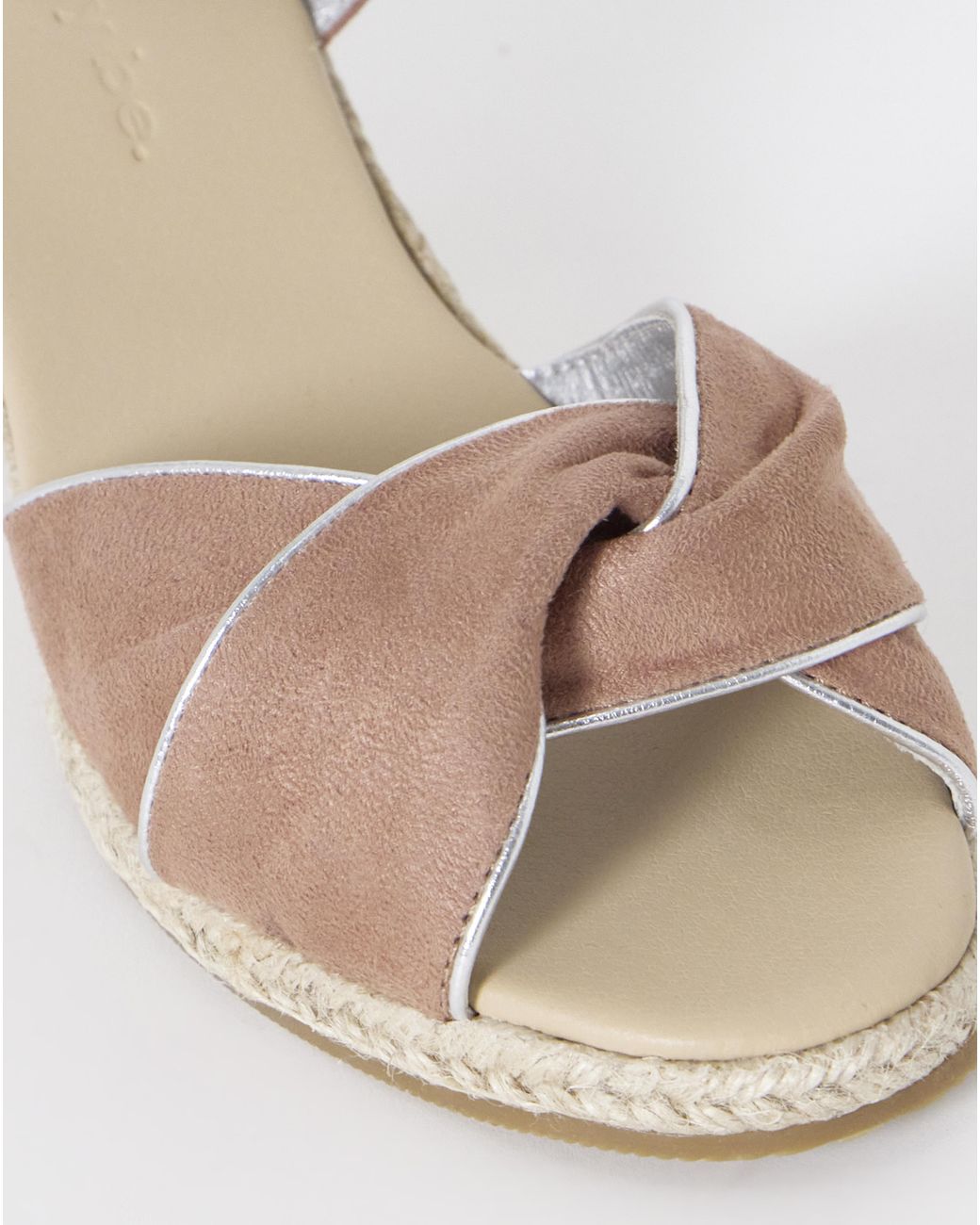 Simply Be Pink Twist Espadrille Sandals Extra Wide