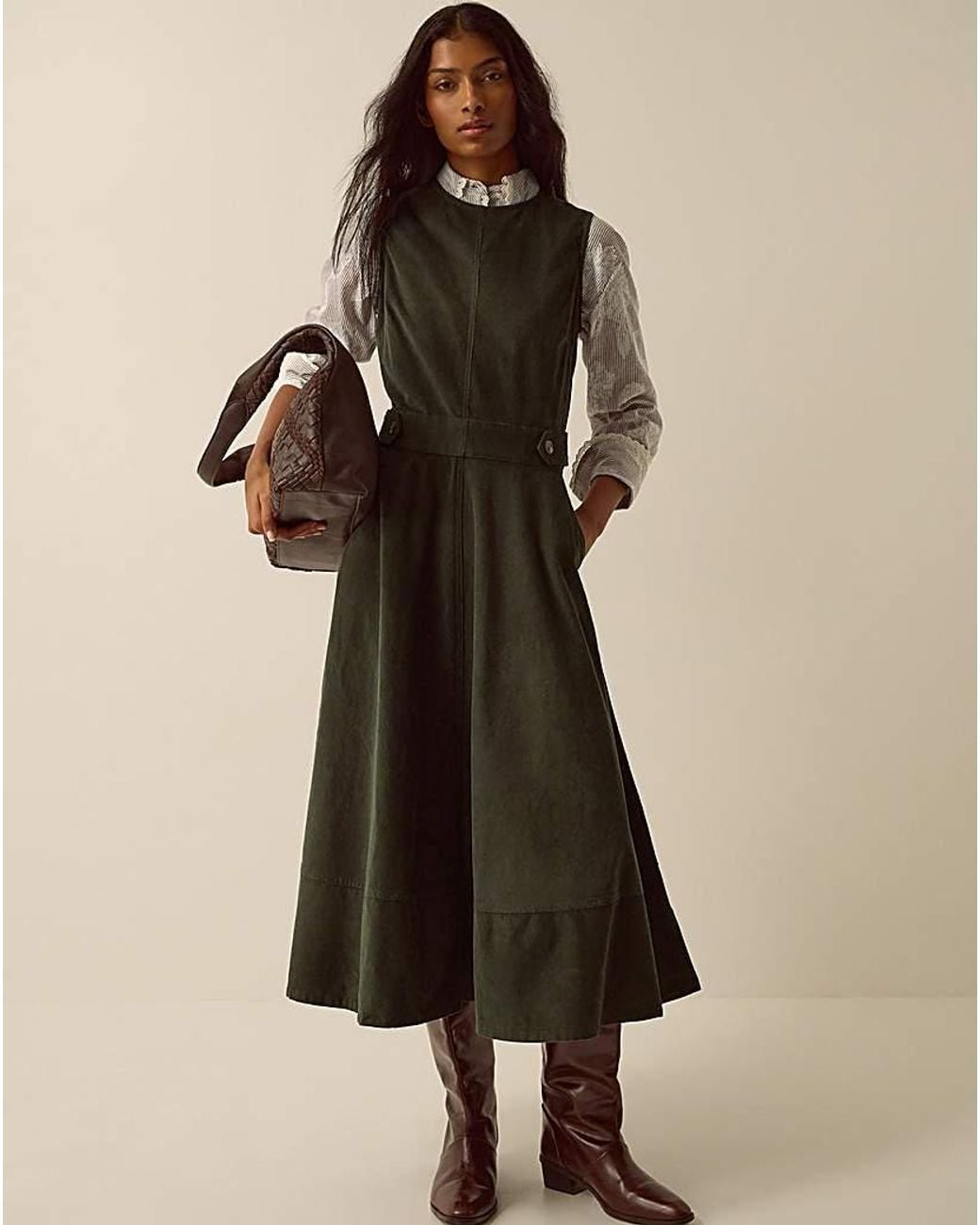 Monsoon Natural Ella Sleeveless Corduroy Dress