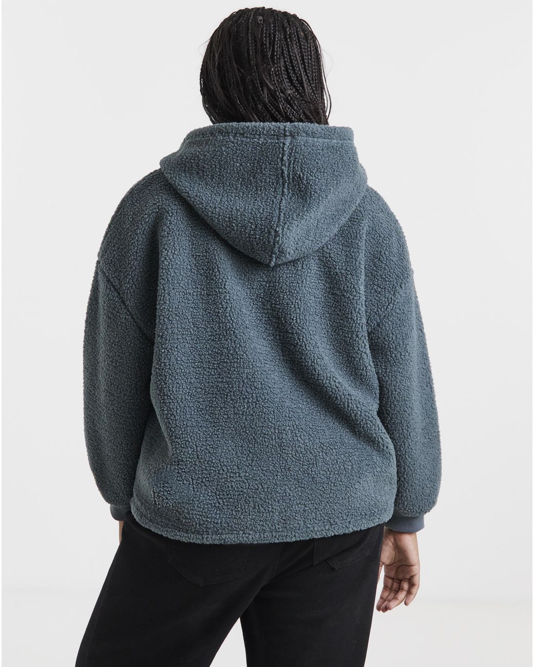Simply Be Blue Teddy Zip Through