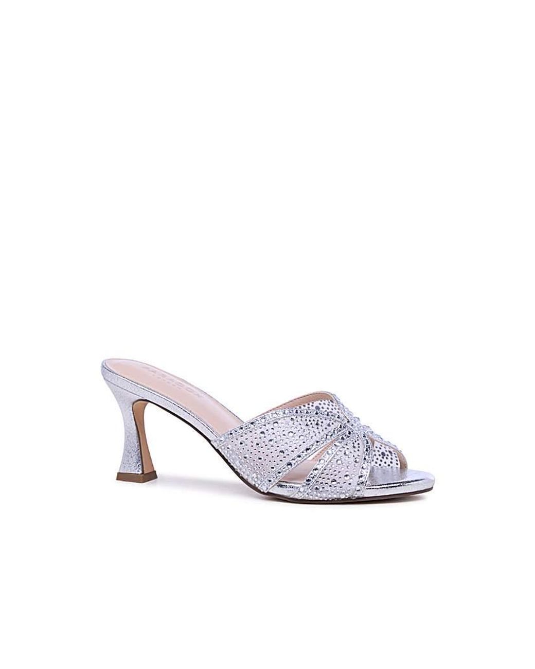 Paradox London White Marisol Mule Heel
