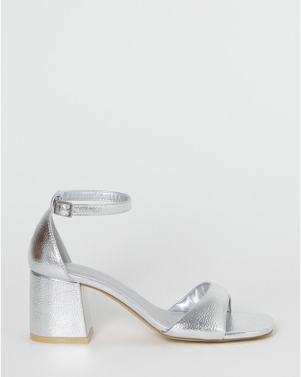 Simply Be Gray Barely There Sandals Wide Fit