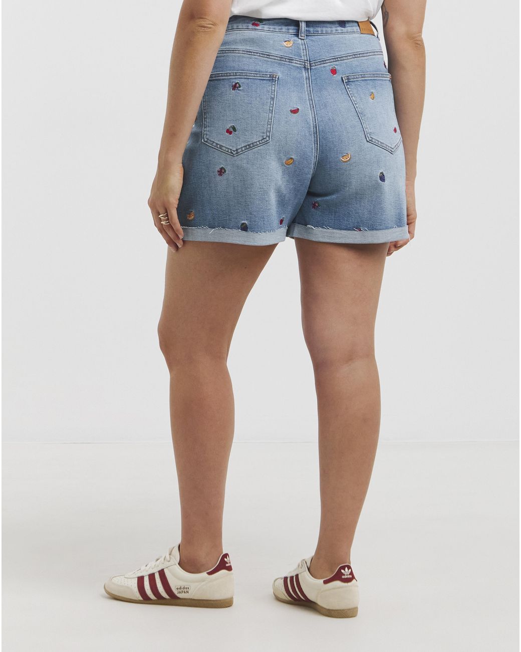 Simply Be Blue Sbe Fruit Roll Hem Short