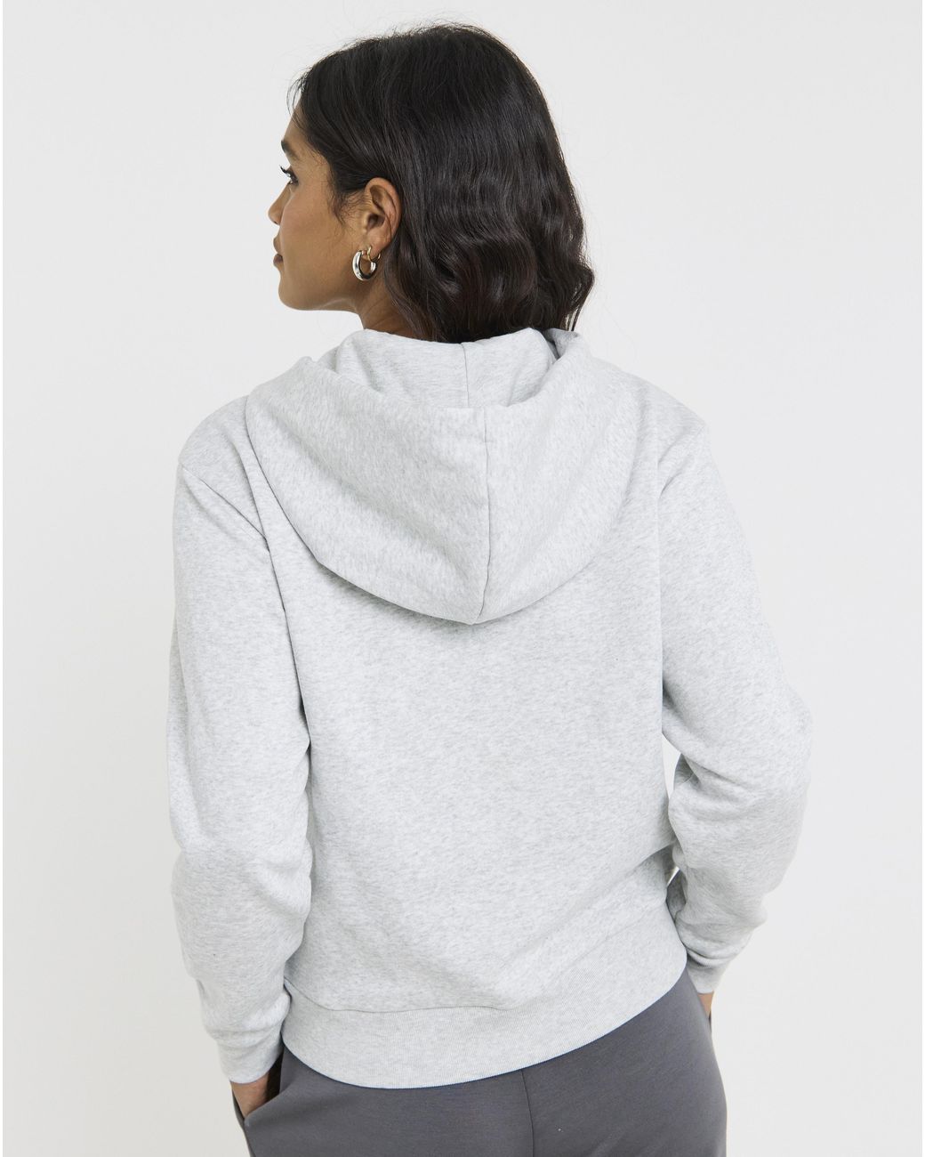 Adidas Gray Ruffled Logo Hoodie