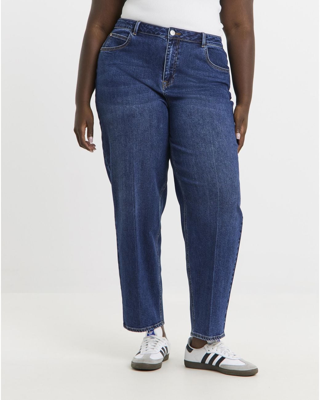 Simply Be Blue Barrel Jean