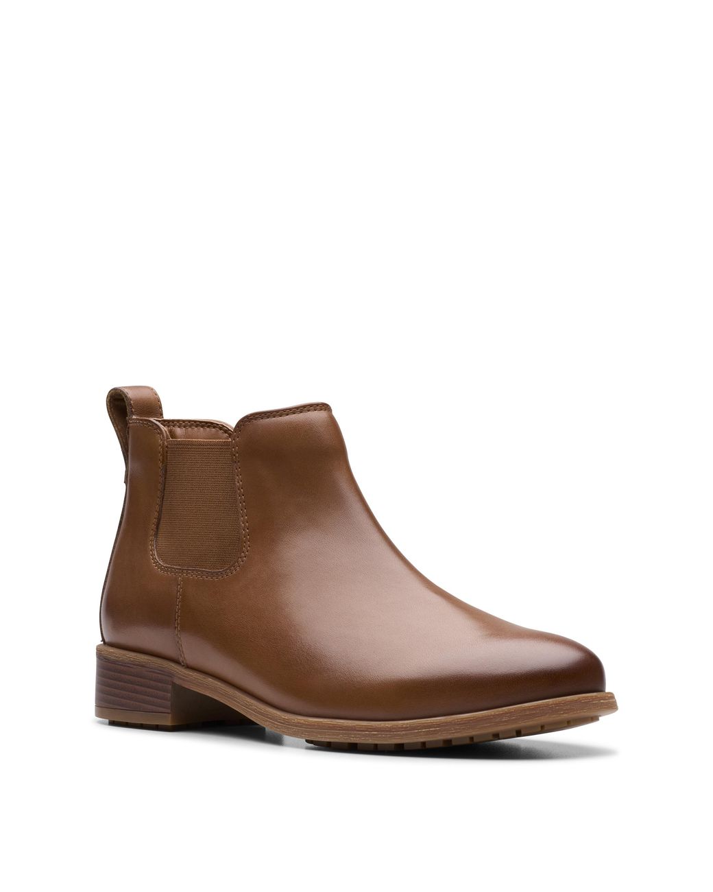 Clarks Brown Chelsea Ankle Boot Wide