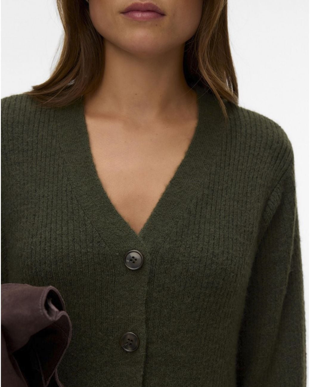 Vero Moda Green Karla Knitted Button Dress