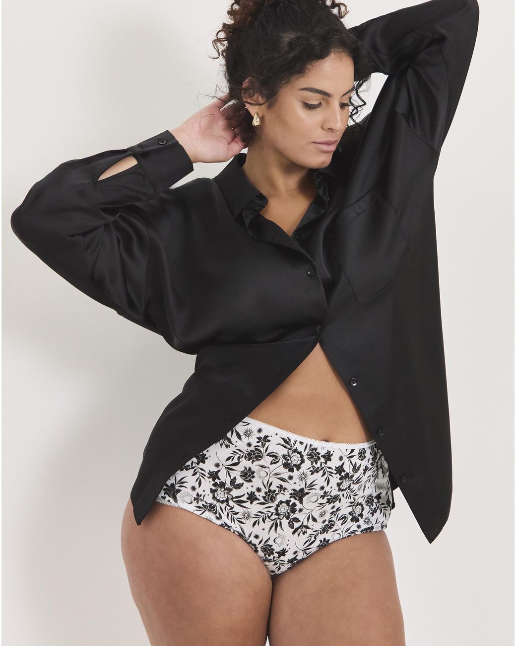 Pretty Secrets Black 7 Pack Full Fit Knickers