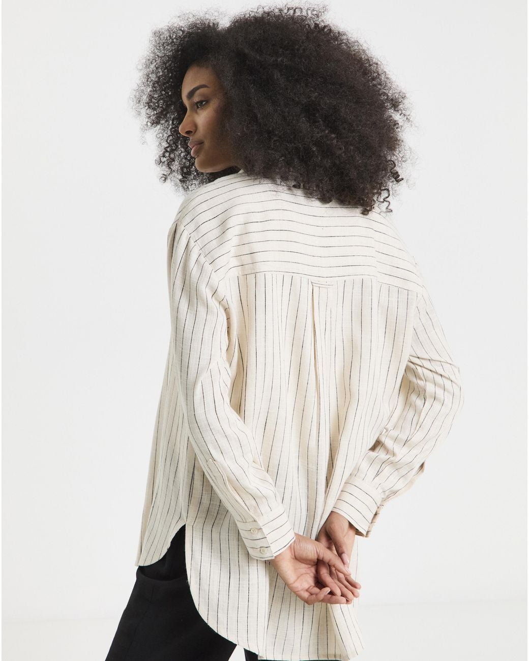 Simply Be White Linen Mix Shirt