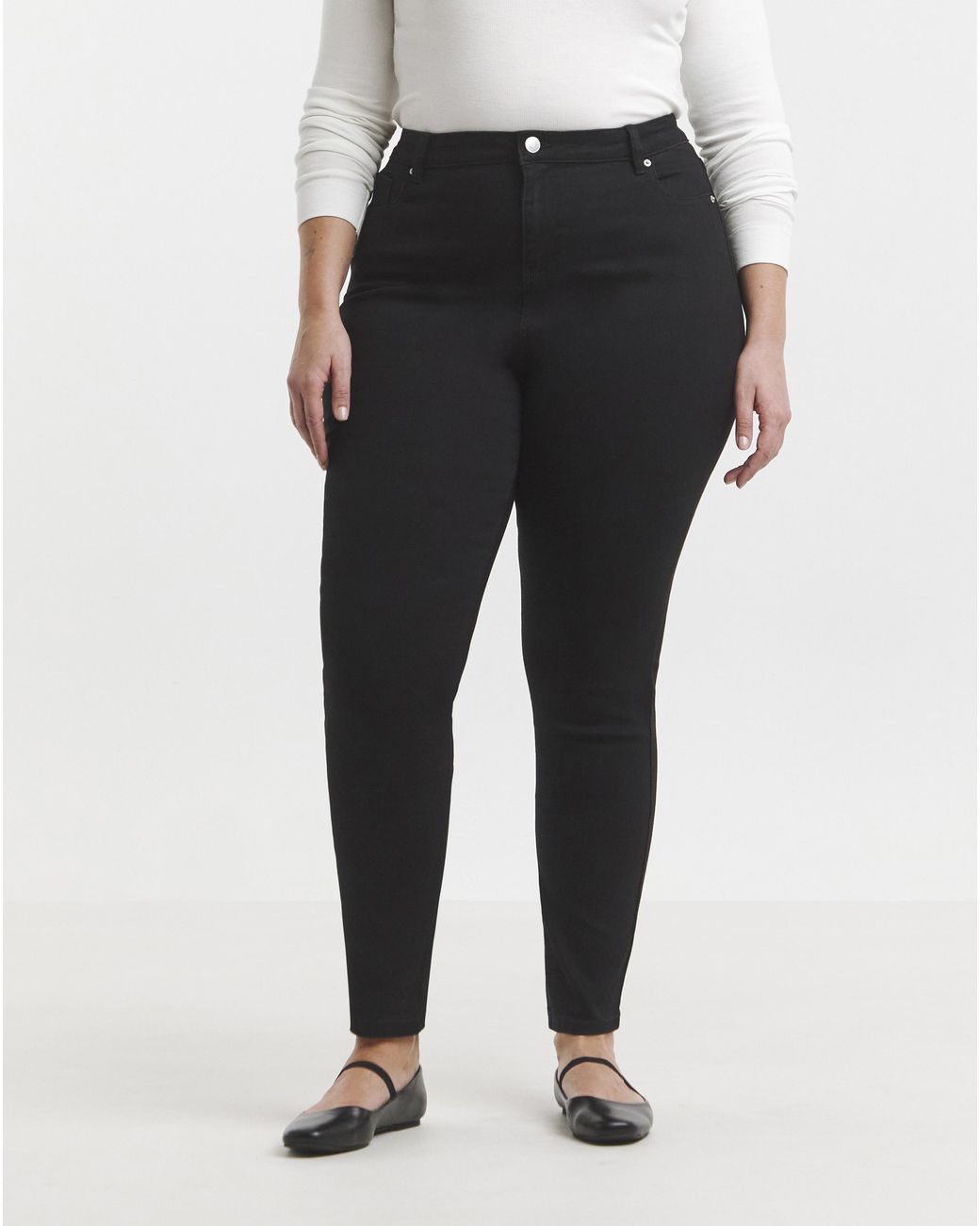 Simply Be Black Slim Highwaist Super Stretch Jeans