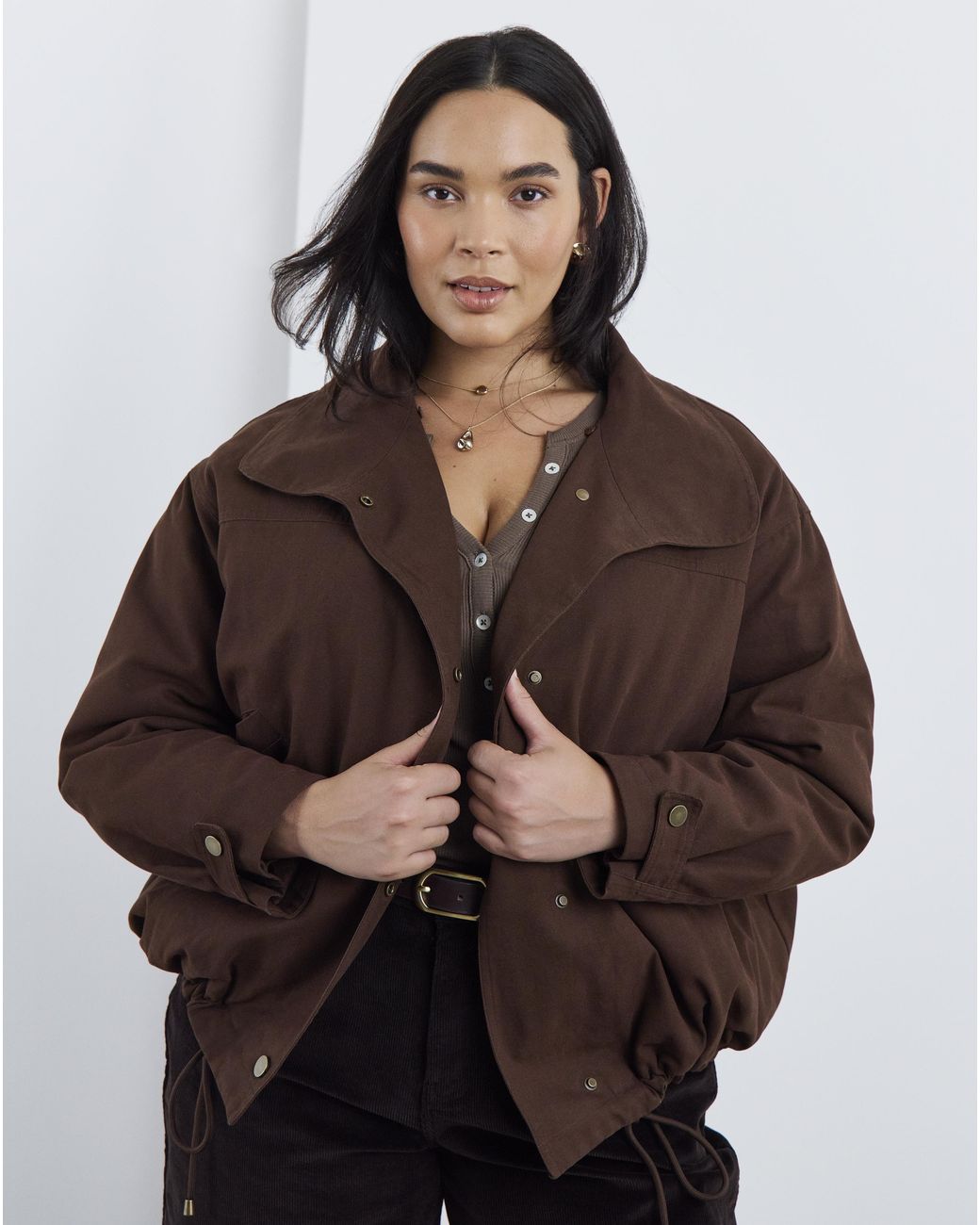 Simply Be Black Faux Fur Collar Parka Jacket