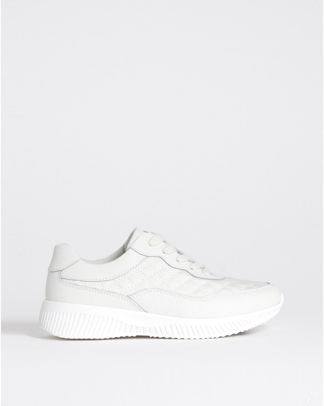 Heavenly Soles Blue Lace Up Trainer Detail Eee Fit