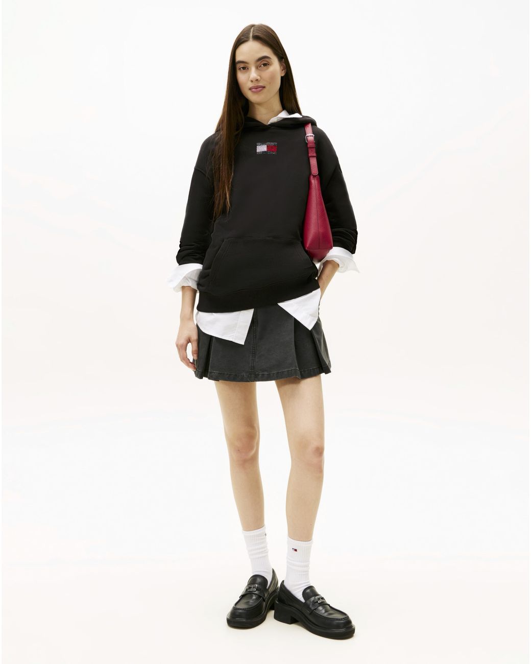 Tommy Hilfiger Black Embellished Flag Hoodie