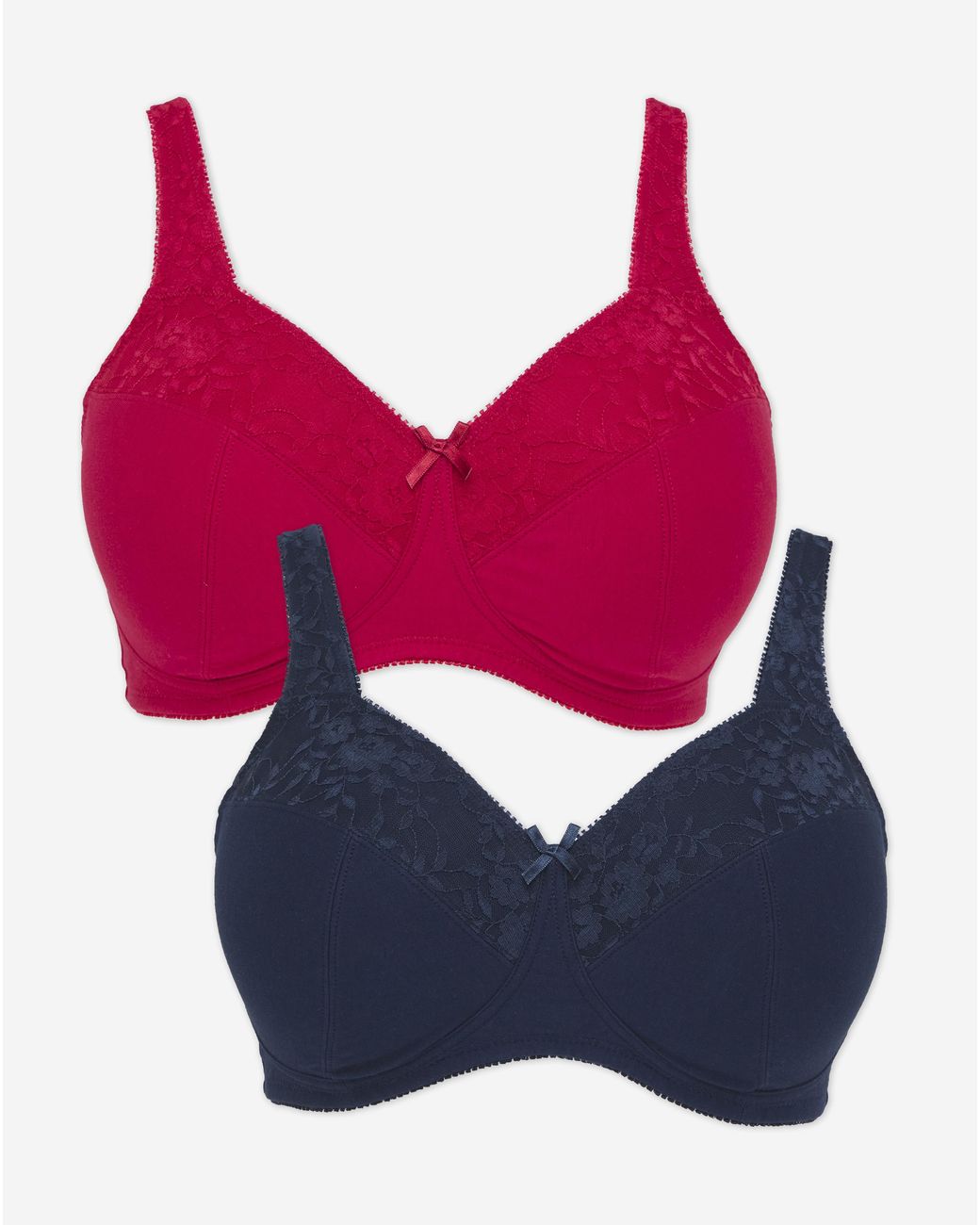 Pretty Secrets 2 Pack New Sarah Full Cup Non Wired Bras
