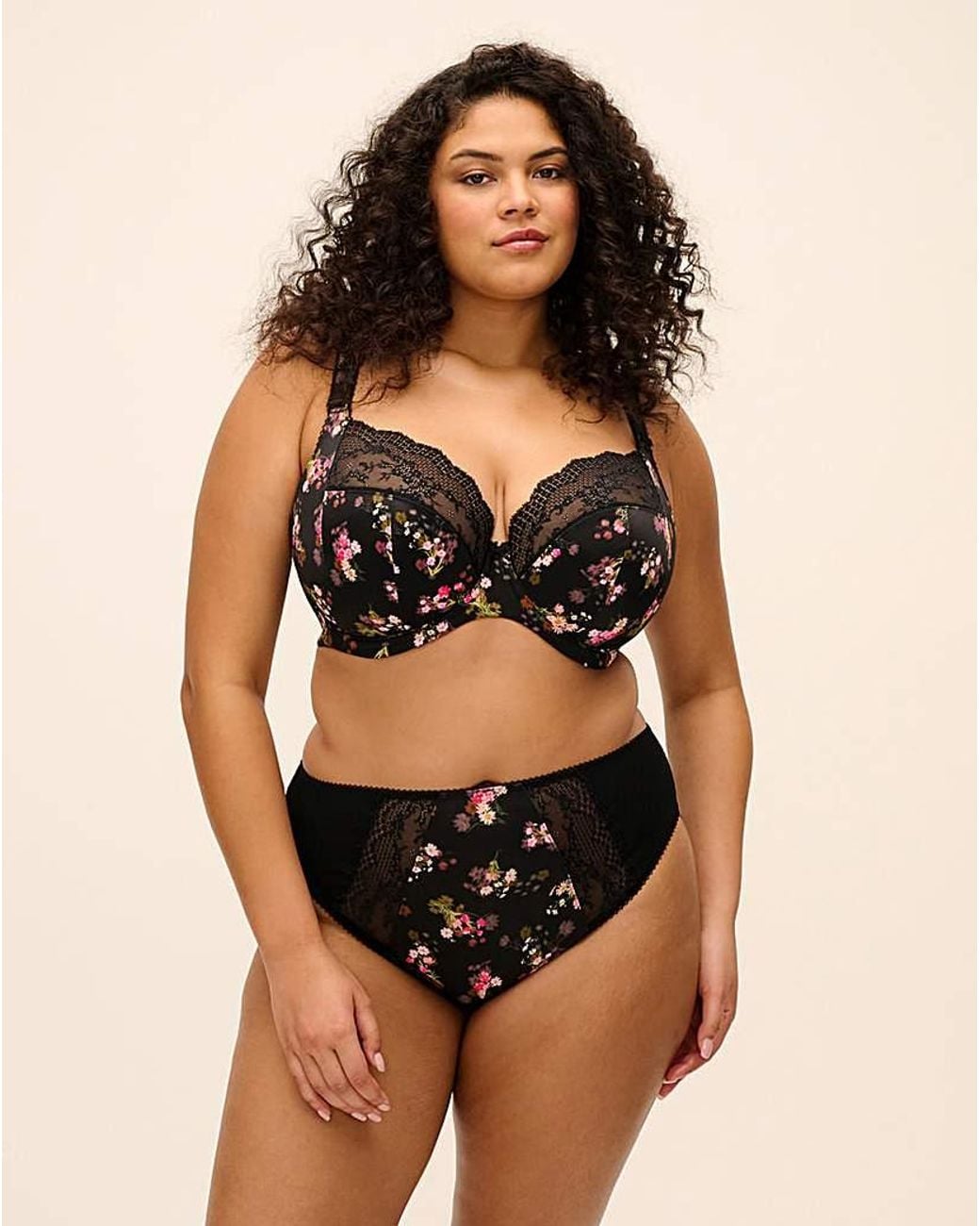 Elomi Black Lucie High Leg Brief
