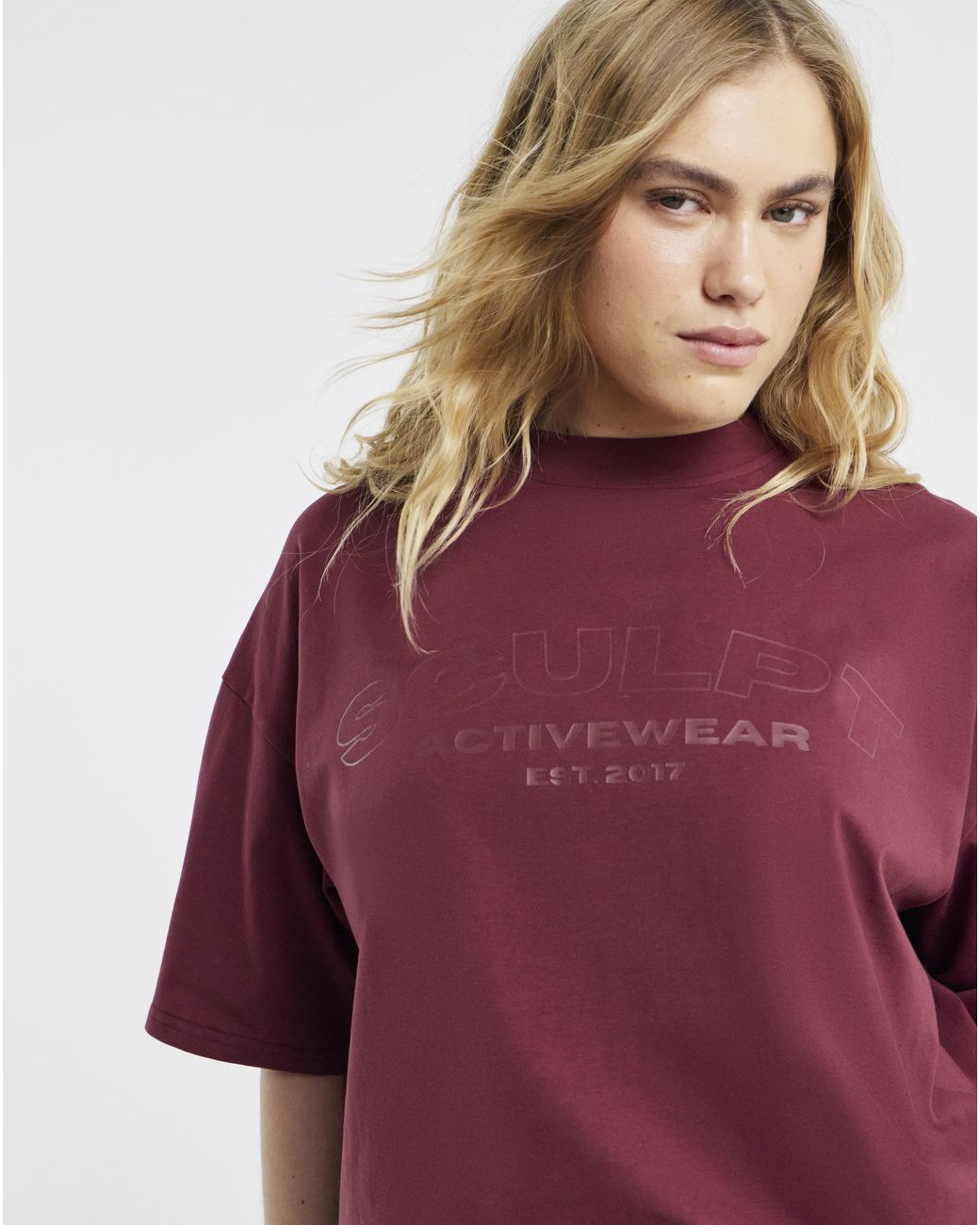 Sculpt Activewear Red Oversized T-Shirt