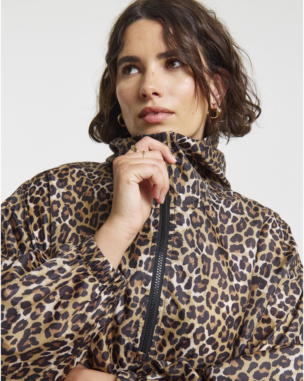 Simply Be Brown Quarter Zip Wind Breaker