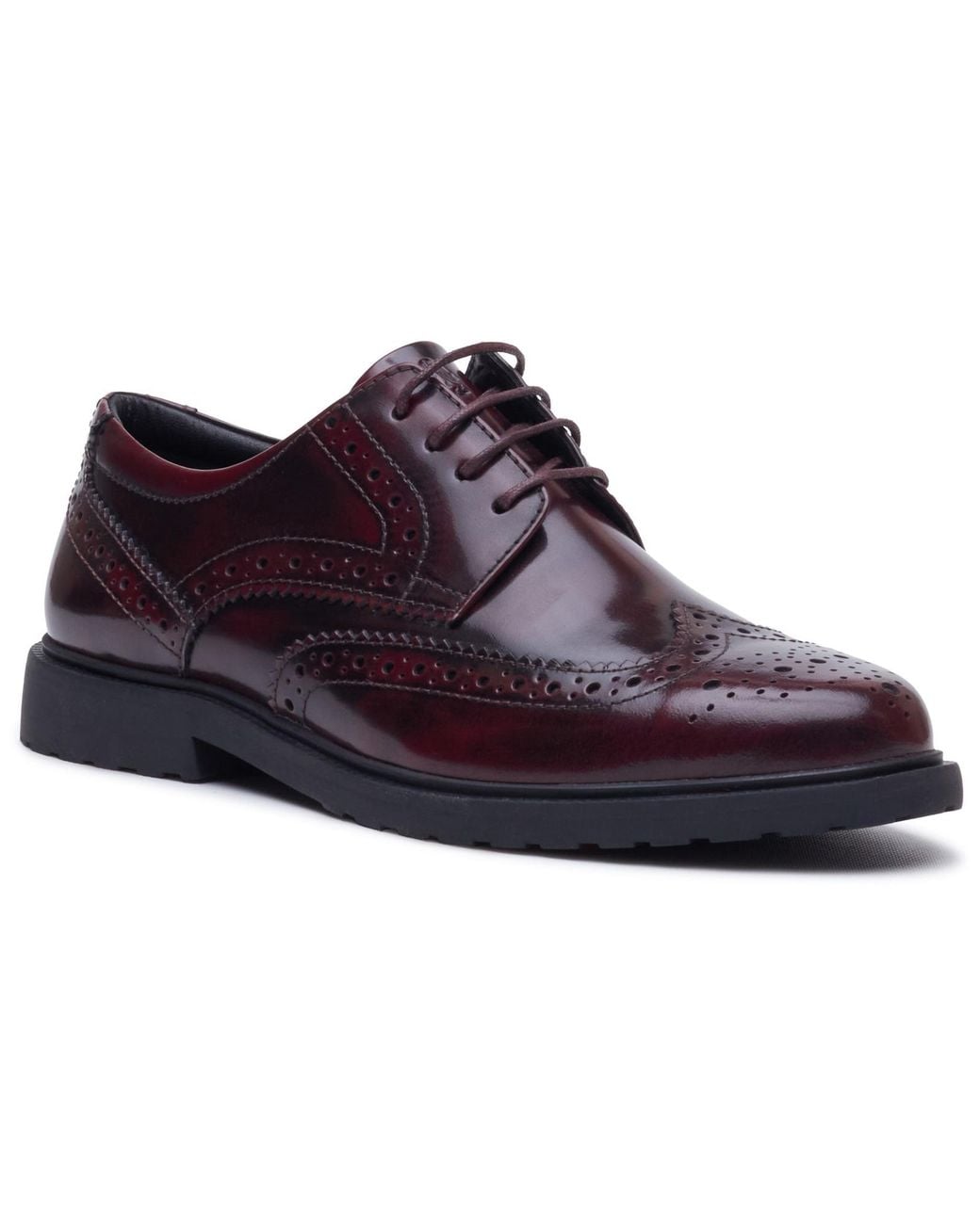 Hush Puppies Blue Verity Hi-Shine Brogue