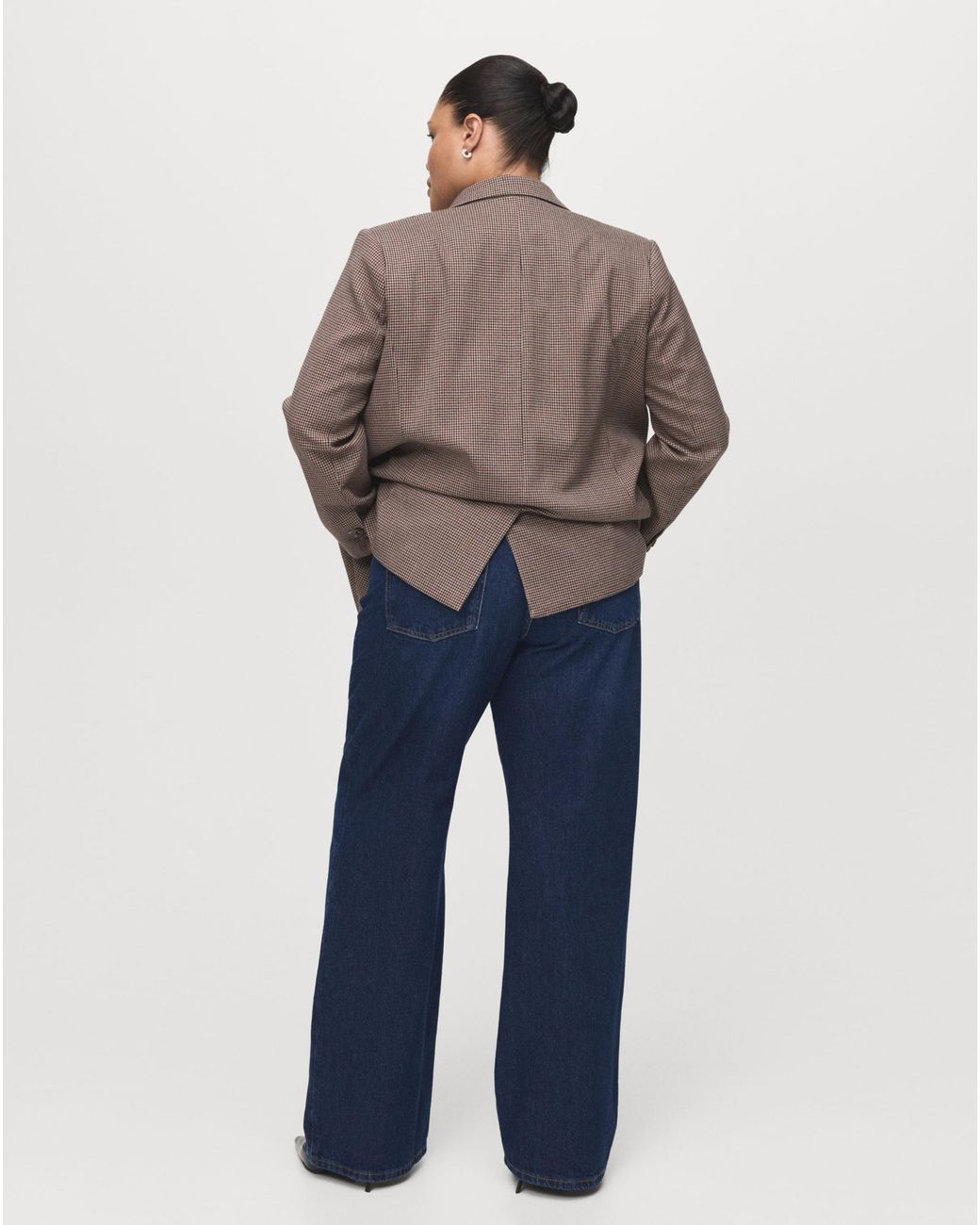 Mango Blue High-Rise Wide Leg Jean