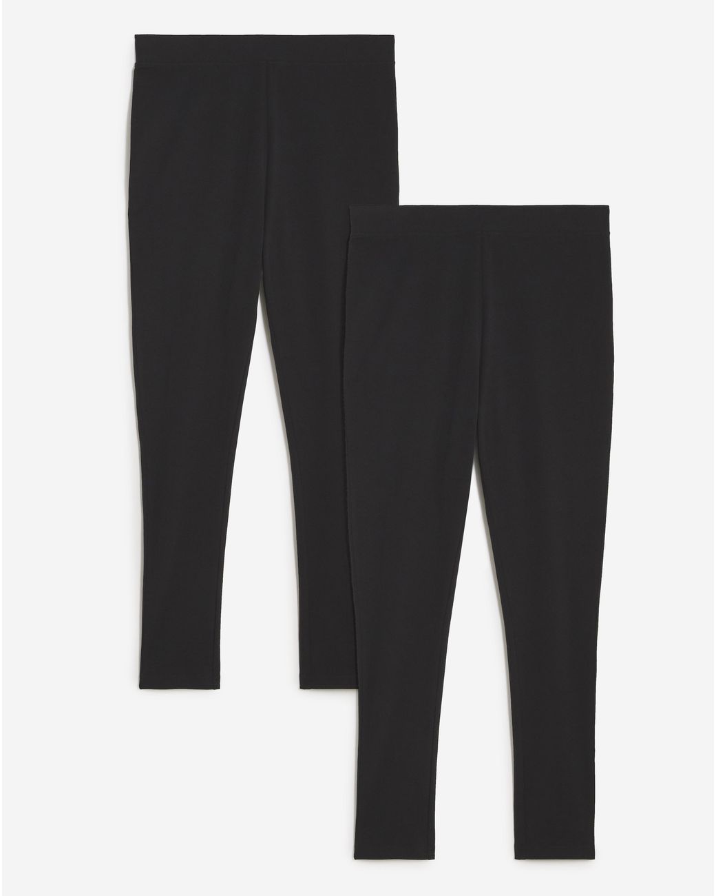 Simply Be White 2 Pack Jersey Full Length Legging