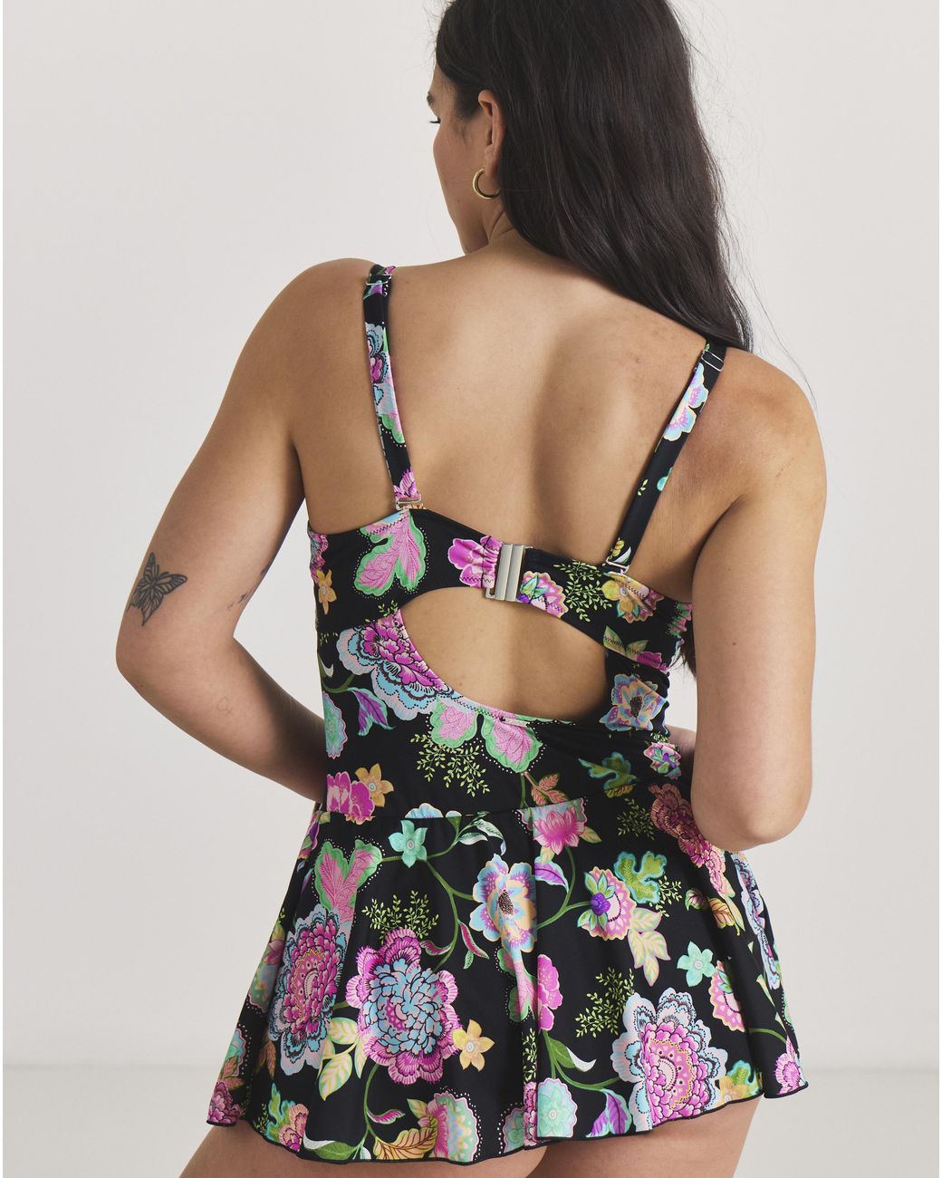 Figleaves Black Underwired Bandeau Swimdress