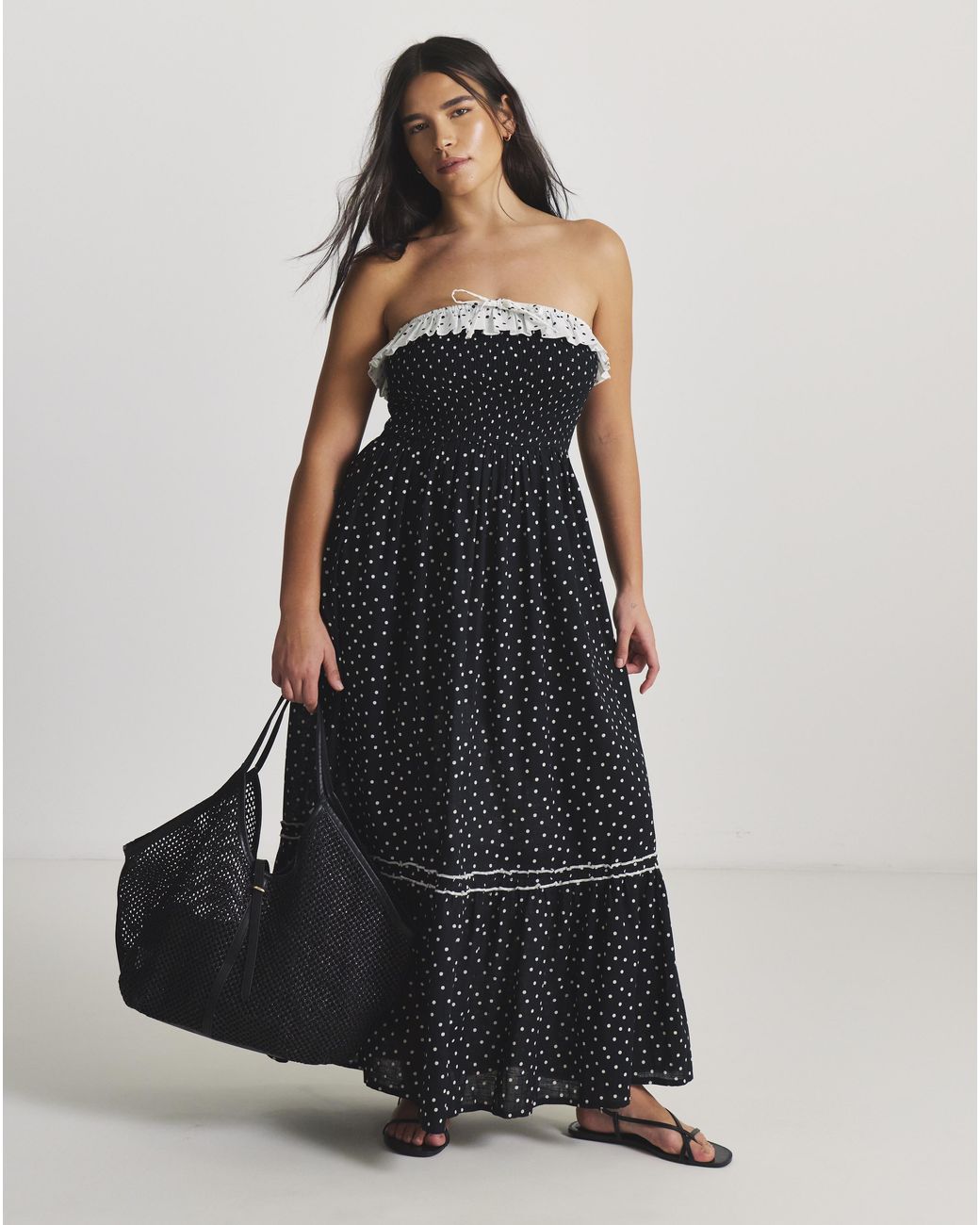 Figleaves Black Maxi Bandeau Beach Dress