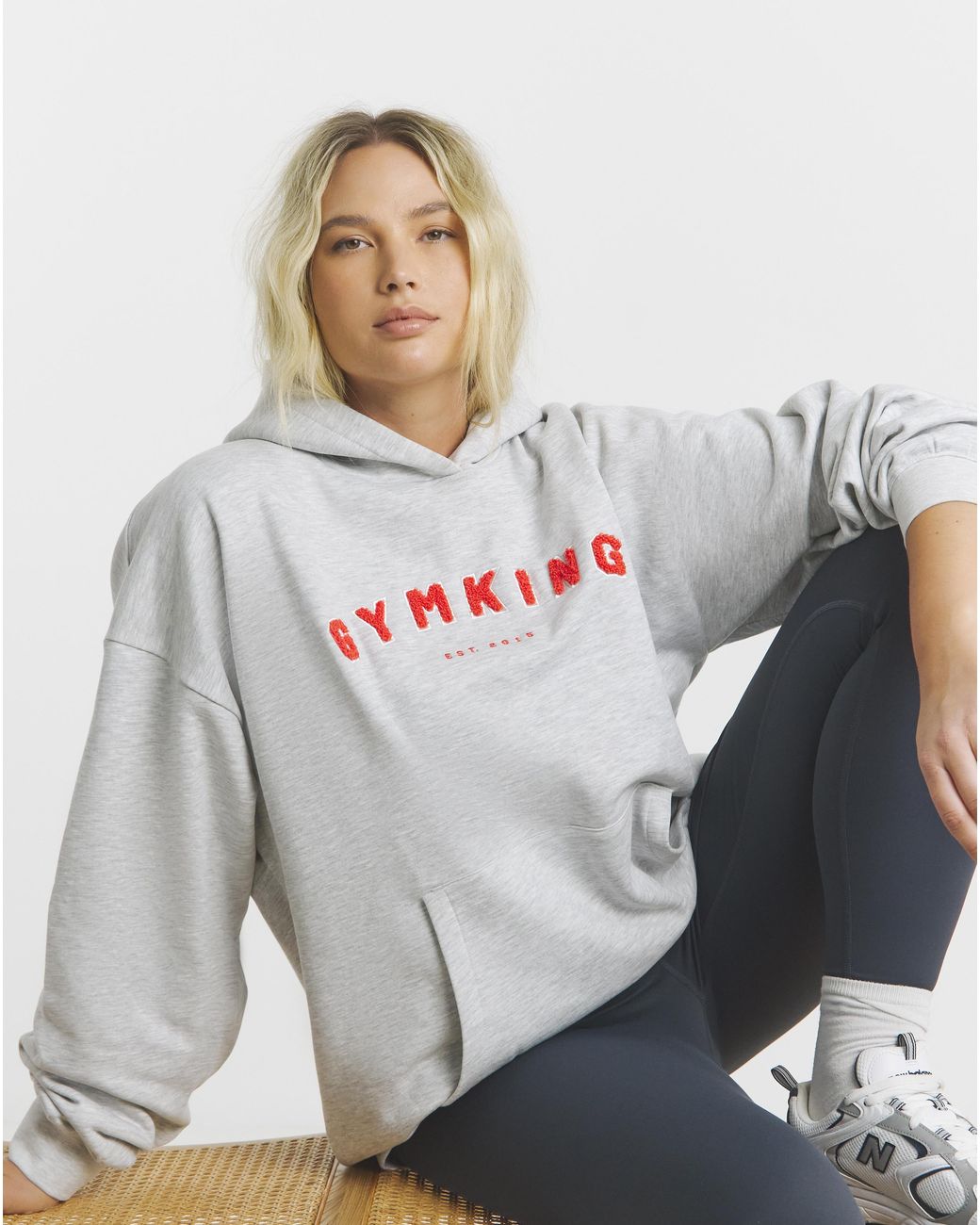 Gym King Gray Shadow Oversized Hood