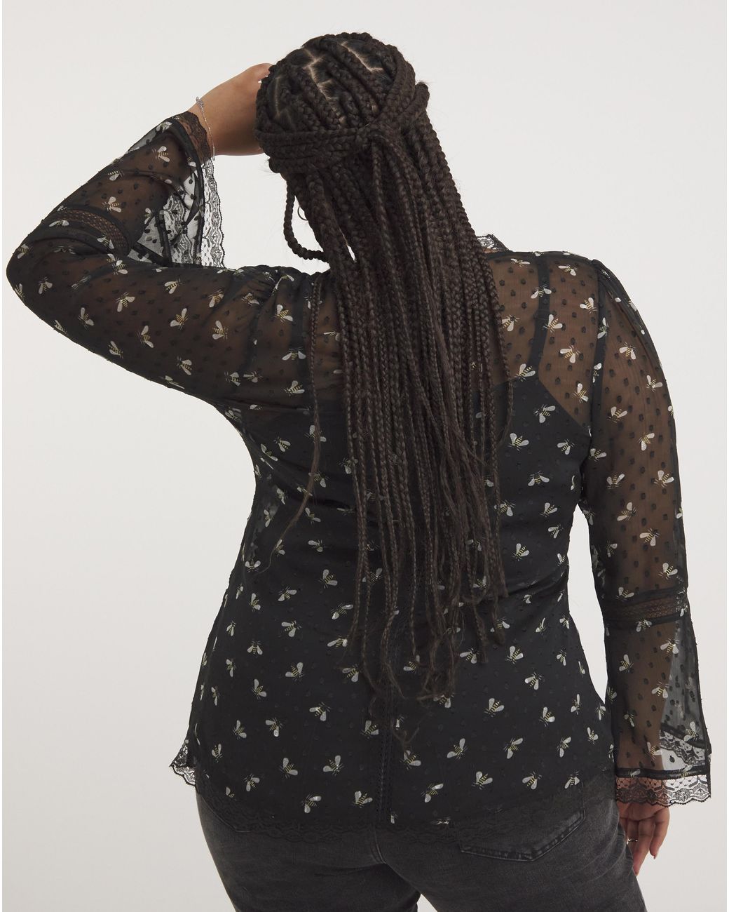 Joe Browns Black Joe Be Beautiful Chiffon Blouse