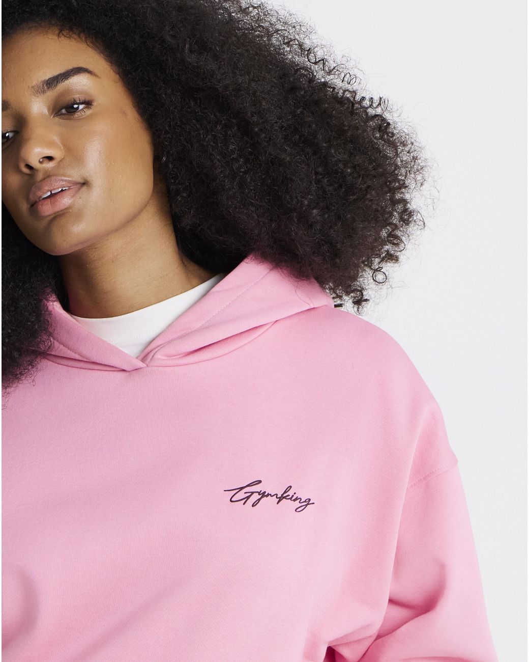 Gym King Pink Script Mindset Hoodie