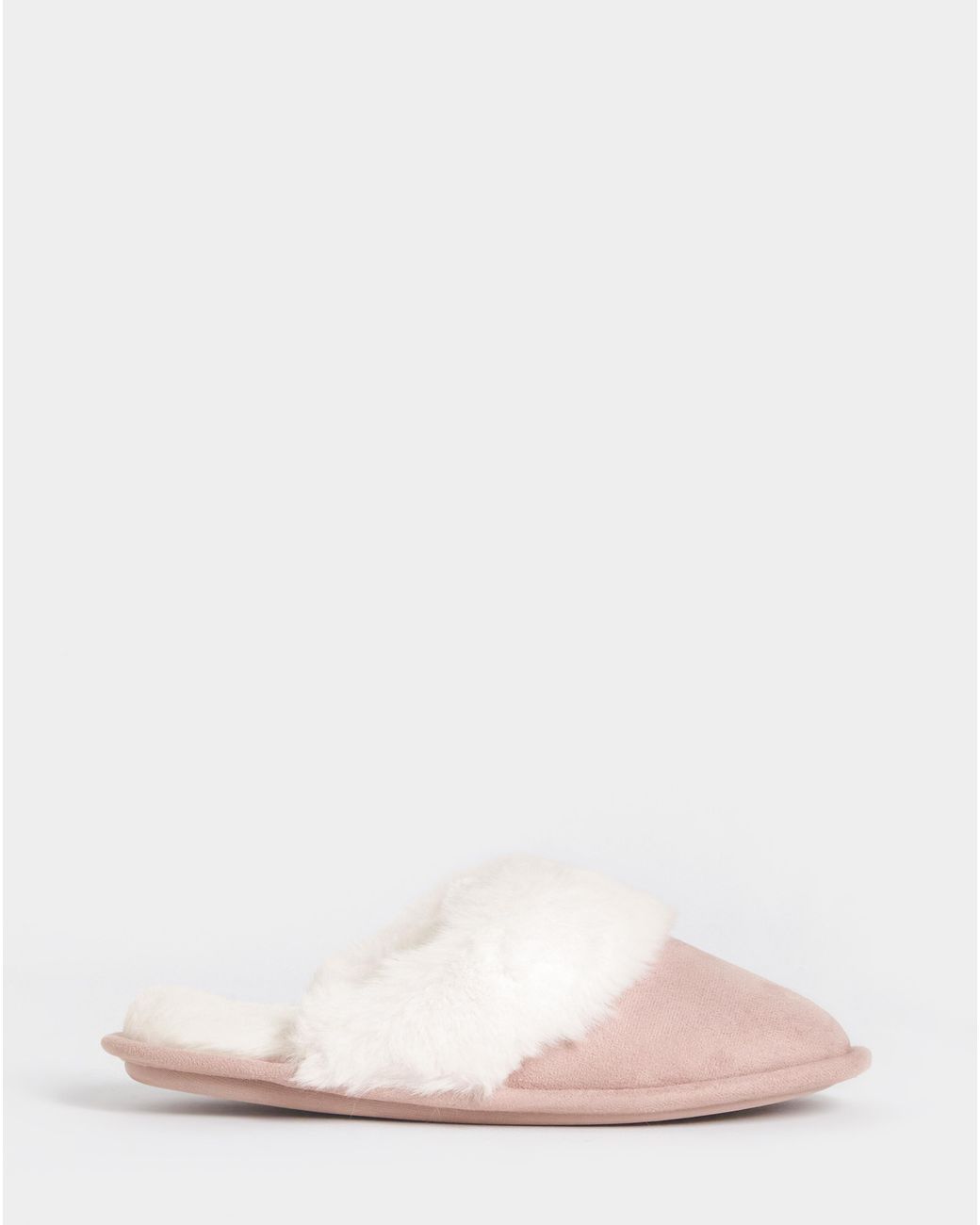 Simply Be Pink Closed Toe Mule Slippers Ex Wide