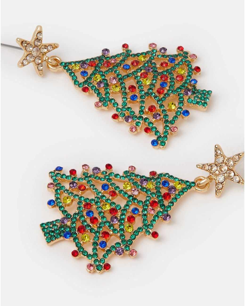 Accessorize Red Christmas Tree Earrings