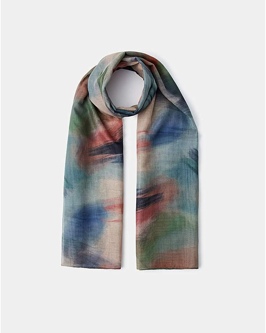 Accessorize Blue Blurred Print Scarf