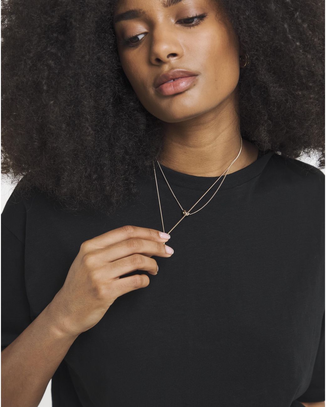 Simply Be Black Slub Crew Neck T-Shirt