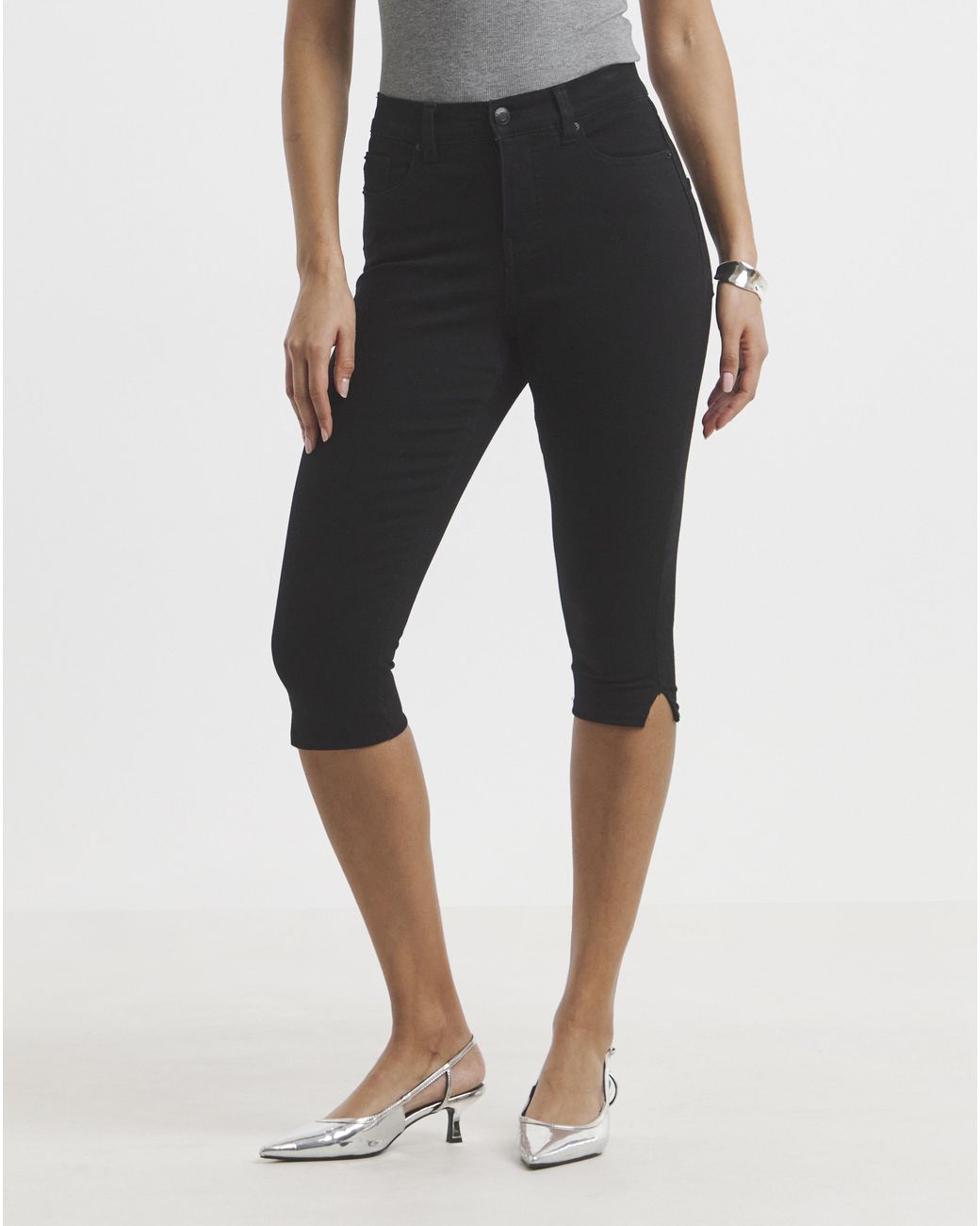 Simply Be Blue Stretch Denim Capri Jeans
