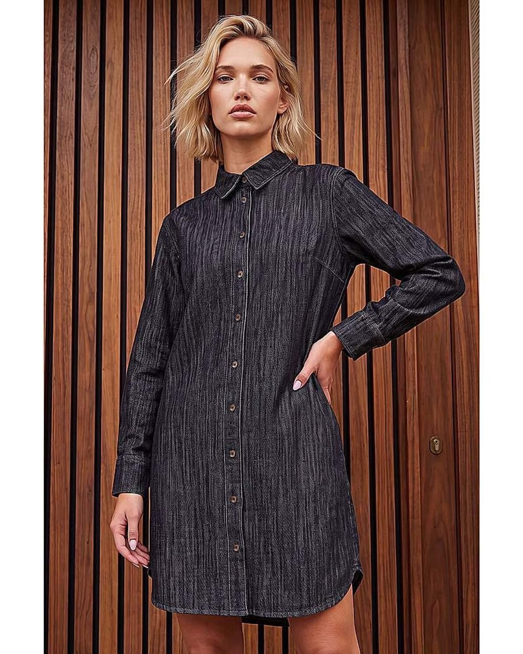 Roman Black Roman Button Through Shirt Dress