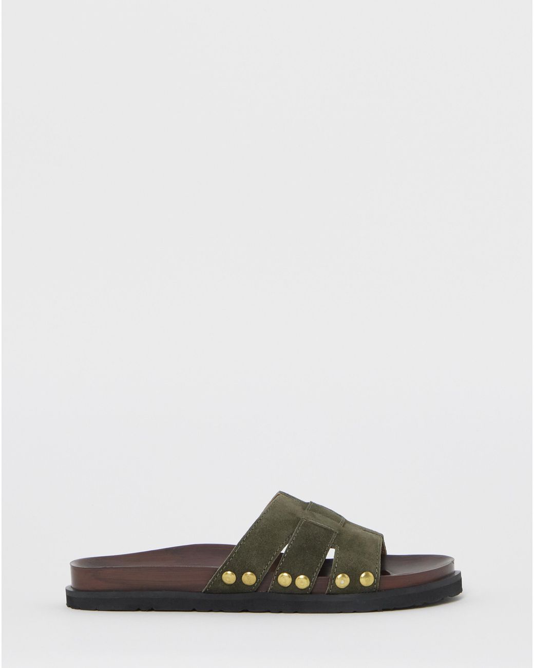 Simply Be Natural Wood Effect Footbed Sandals Wide Fit