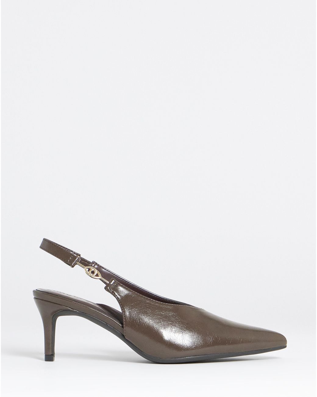 Simply Be Natural Slingback Buckle Kitten Heel Wide