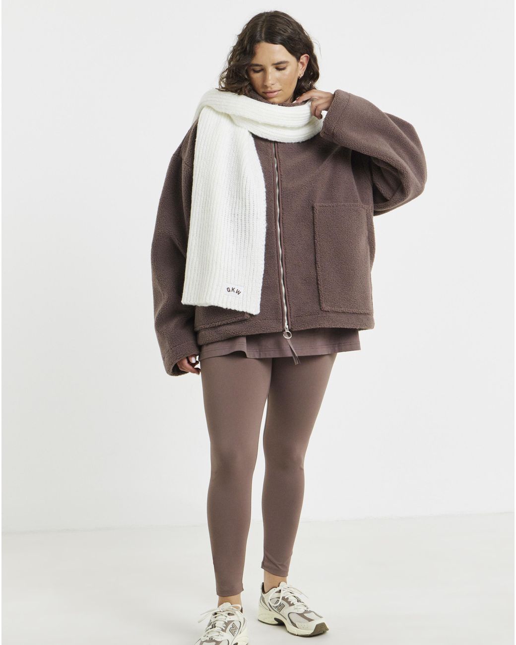 Gym King White Scarf