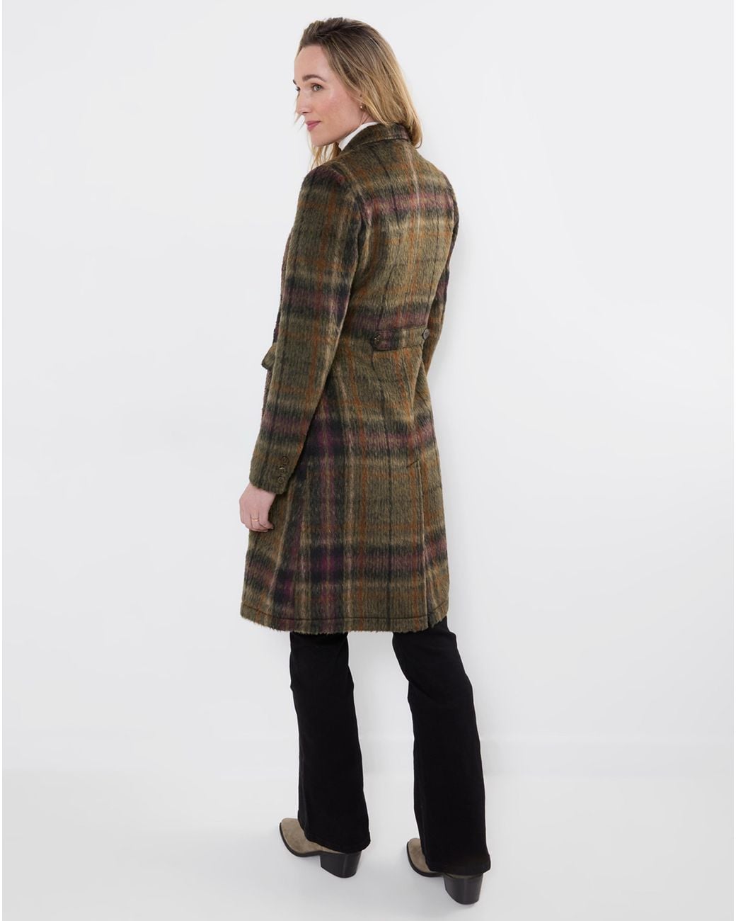 Joe Browns Brown Tessa Asymmetric Check Coat