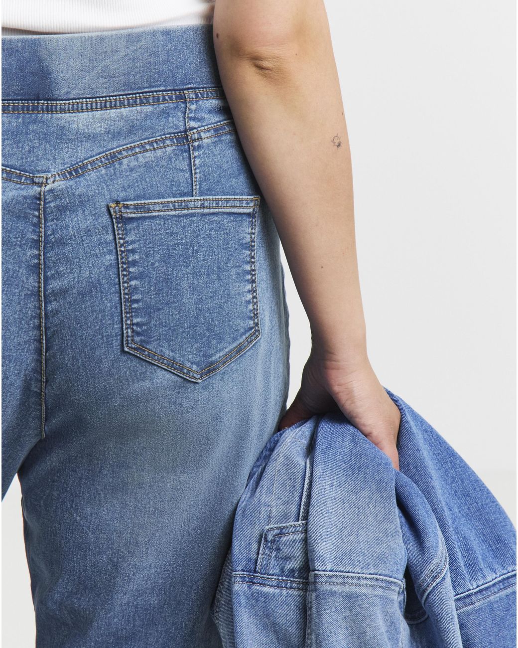 Simply Be Blue Wide Leg Weekender Jeggings