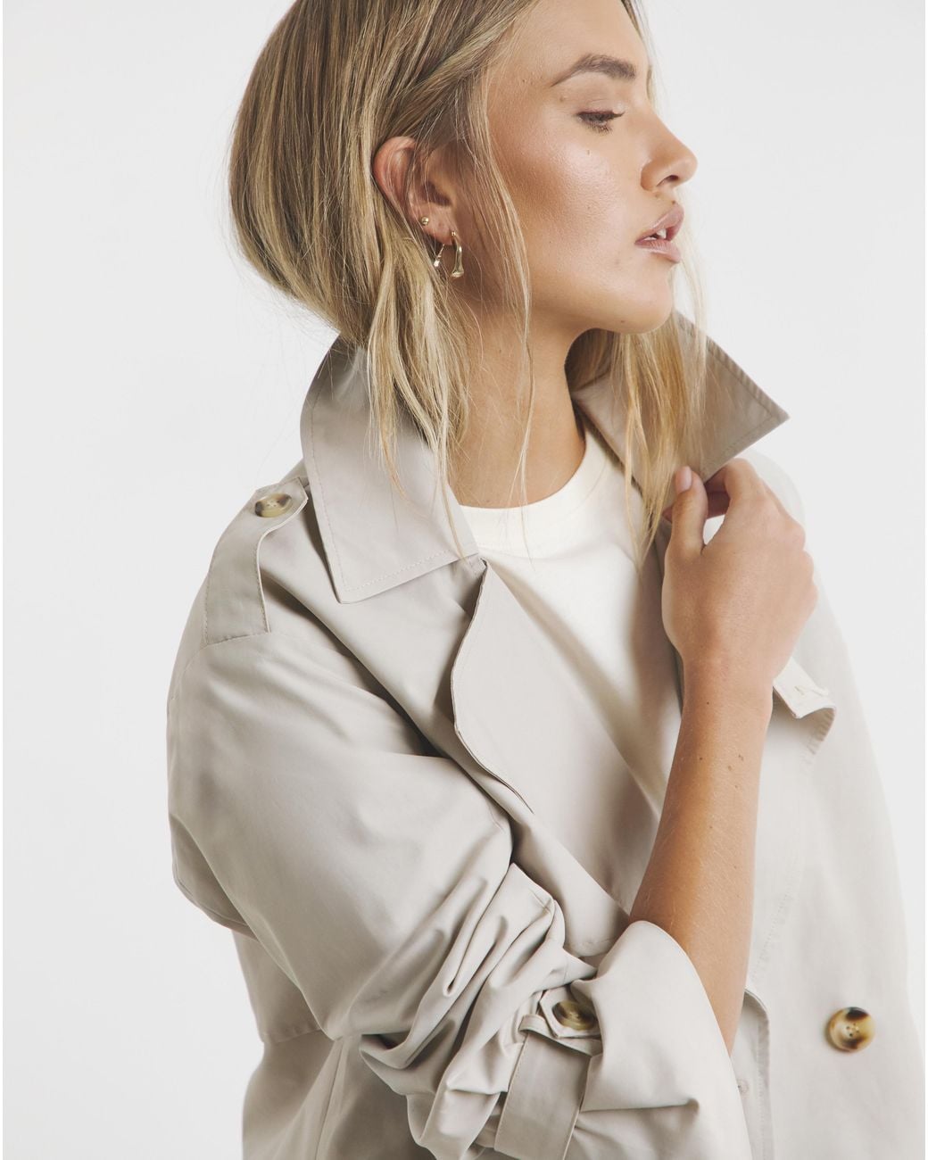 Simply Be Natural Cropped Trench