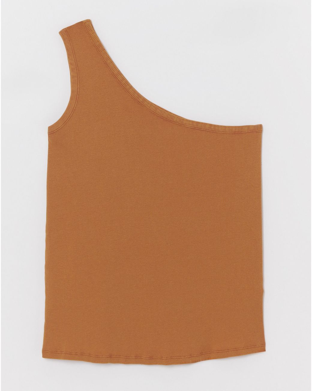 Simply Be Orange One Shoulder Rib Top