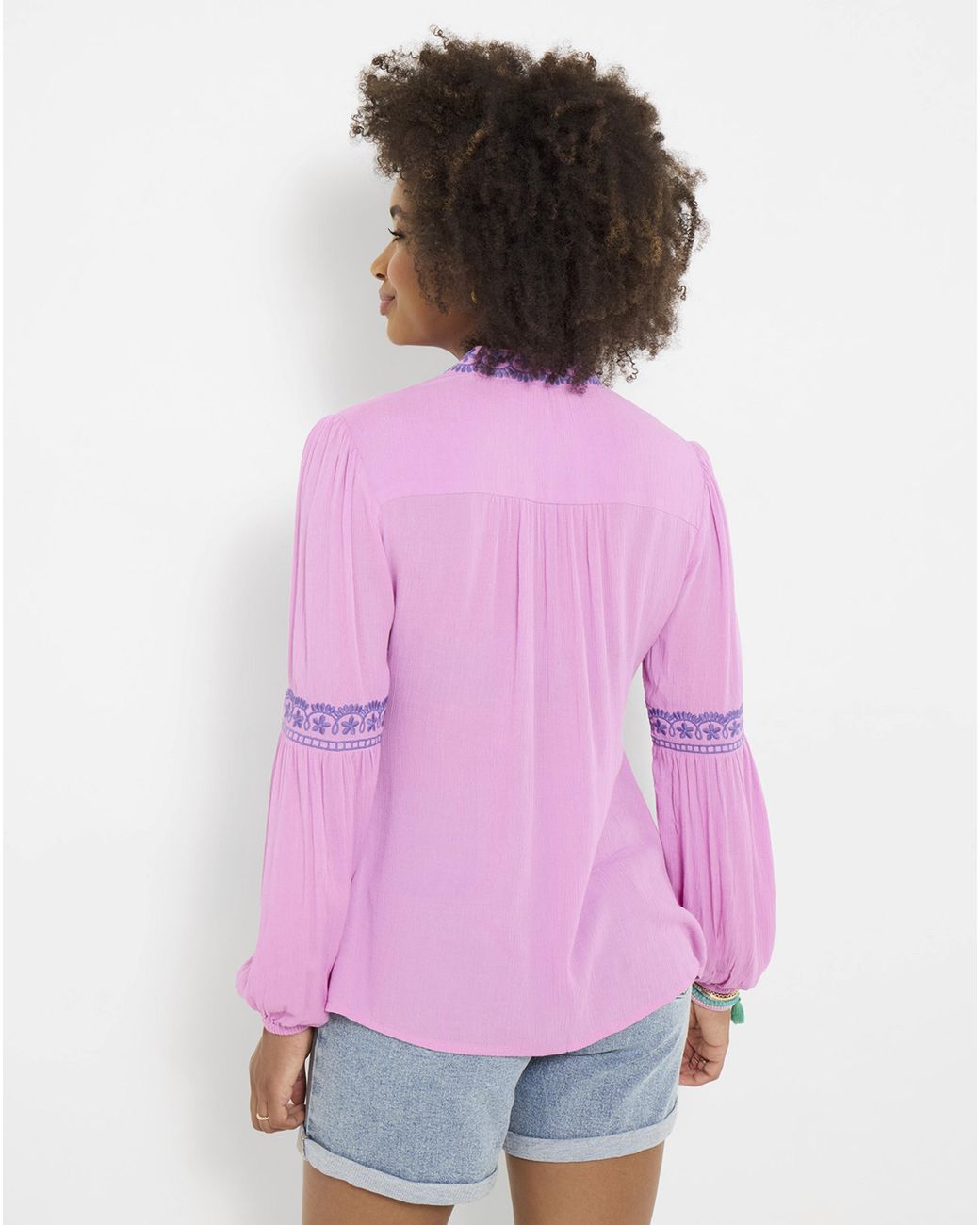 Joe Browns Pink Essential Embroidered Summer Tunic Top