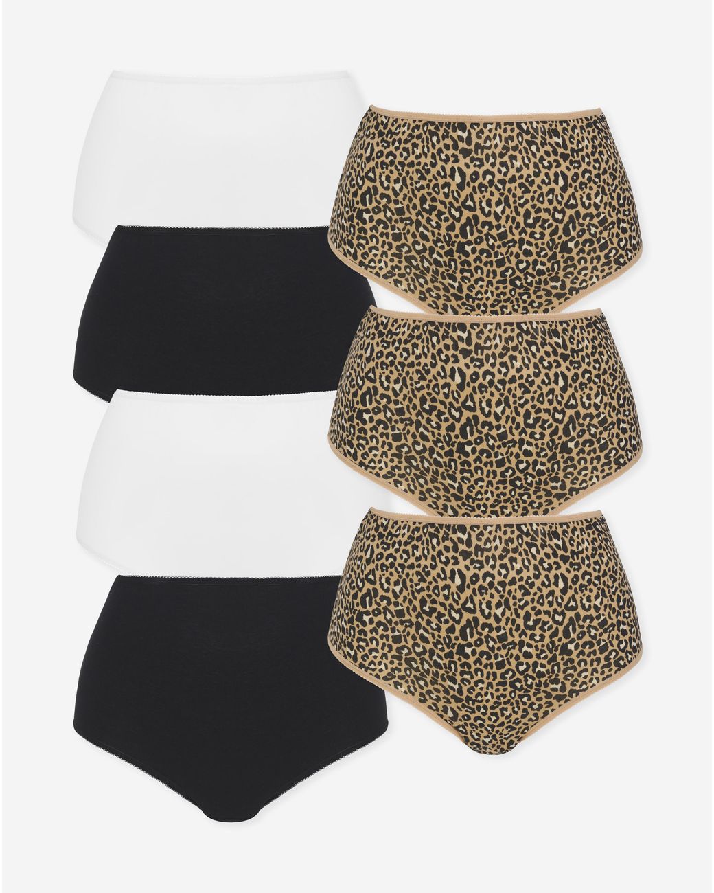 Pretty Secrets Black 7 Pack Full Fit Knickers