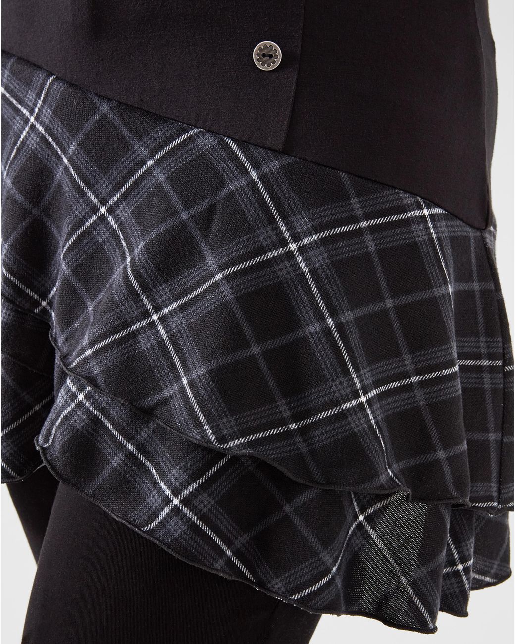 Joe Browns Black Checked Cowl Neck Tunic Top