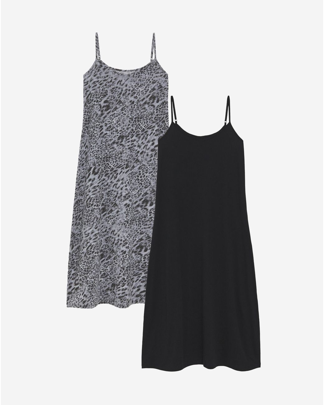 Simply Be White Leopard Print Value 2 Pack Nighties
